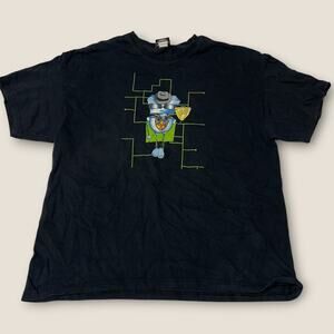 Jinx Spybot Search and Destroy Vintage Graphic T-Shirt Black Mens Size XL